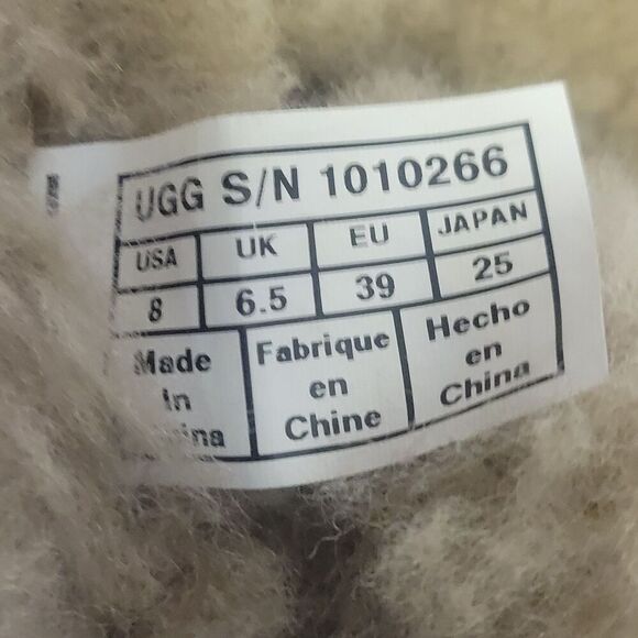 Ugg Size  8 Gold Boots W Bailey Button Mirage 1010266 - Picture 9 of 10